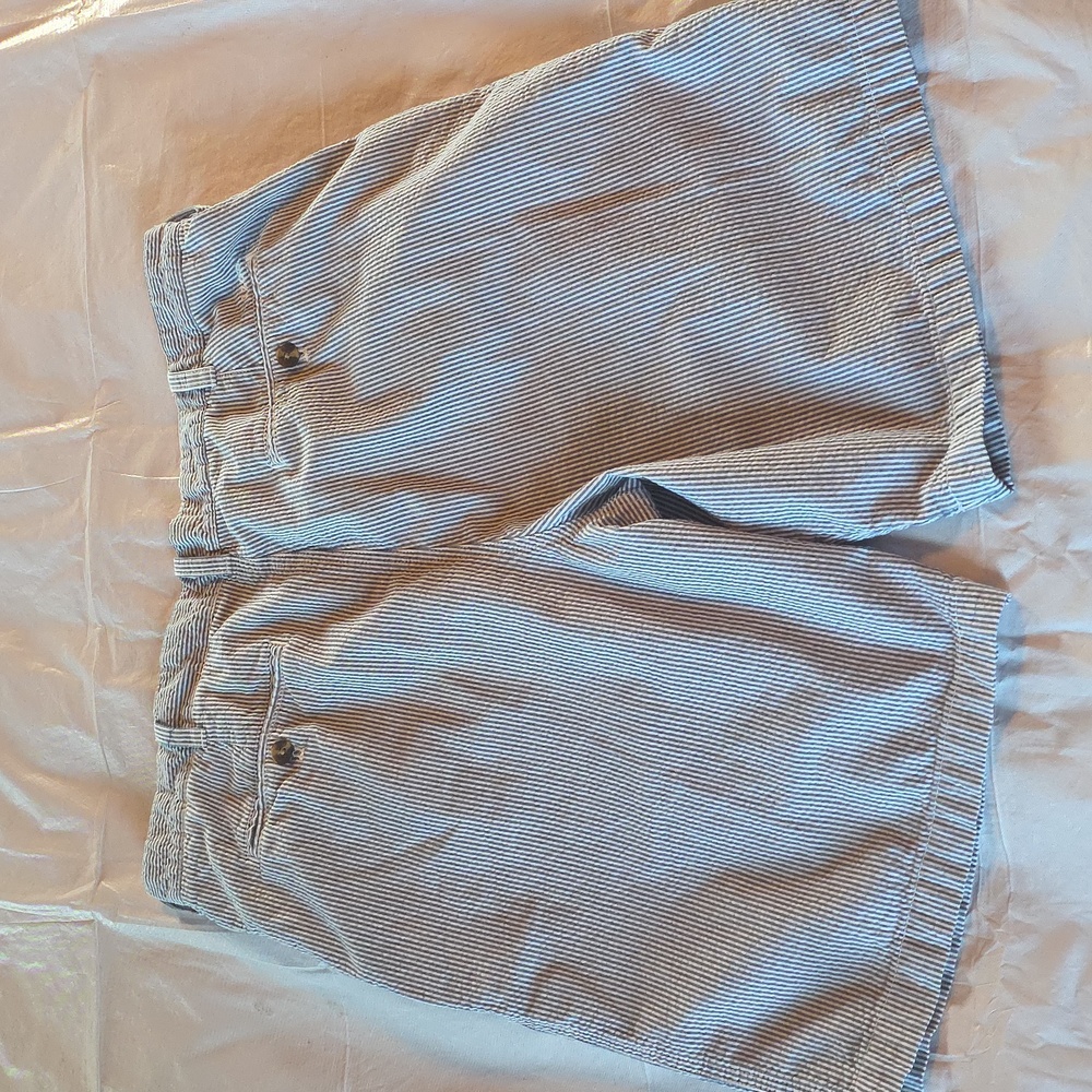 Izod Men's Lot of Two 10"‎ Seersucker Shorts Blue Tan Preppy Size 40 - Picture 6 of 15
